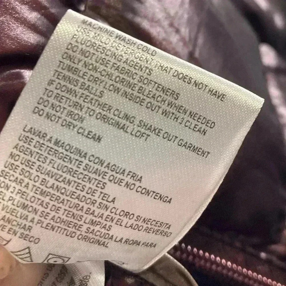 Calvin Klein Women’s Premium Down Puffer Coat w/ Hood Maroon Sz. XS - Picture 10 of 11